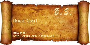 Bucz Saul névjegykártya